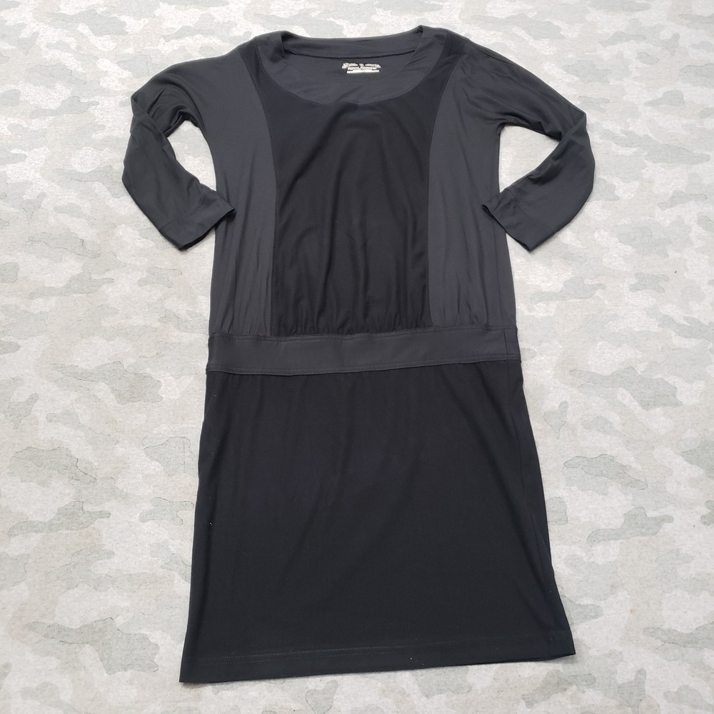 Royal Robbins Dress Womens XS Black Midi Pullover Long Sleeve